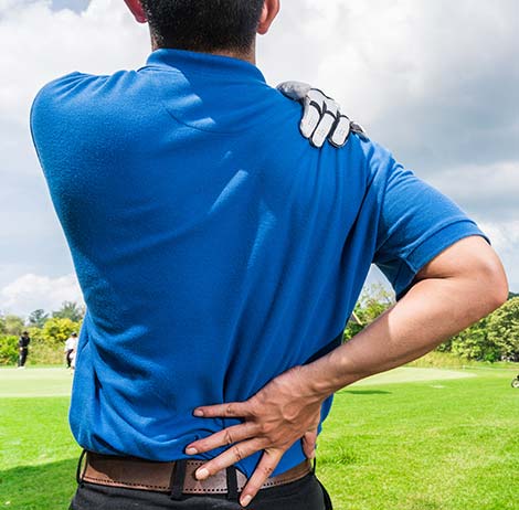 golfer with back pain